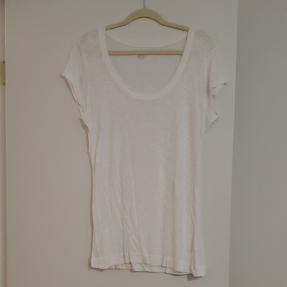 Calvin Klein Collection White Fitted Short Sleeve T-Shirt